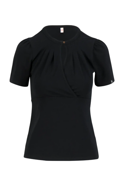 BLUTSGEWSCHWISTER TOP Criss Cross Coeur, black and strong