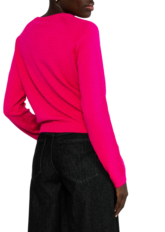 Doux tricot, tricot fruit du dragon rose