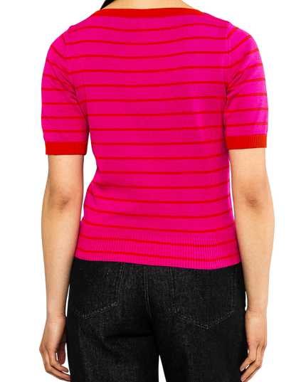 pretty preppy, pink picnic parade stripe