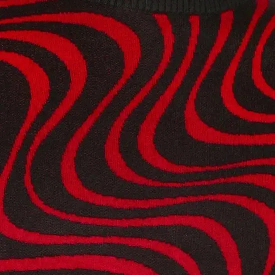 Linha Ondulada preto-vermelho