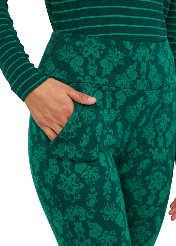 On a Winters Day Flared princess tapestry green