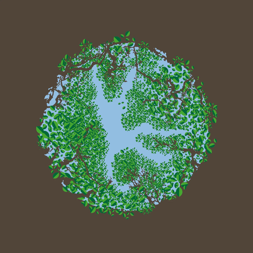 Okimono shirt Forest Jump, dark earth
