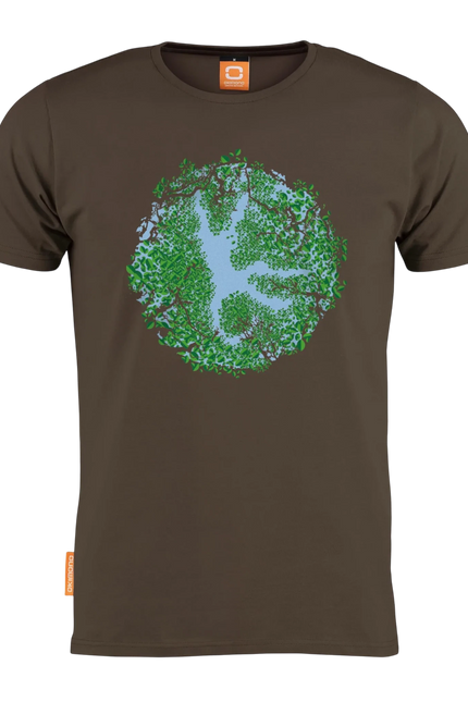 Okimono shirt Forest Jump, dark earth