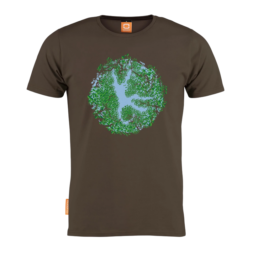 Okimono shirt Forest Jump, dark earth