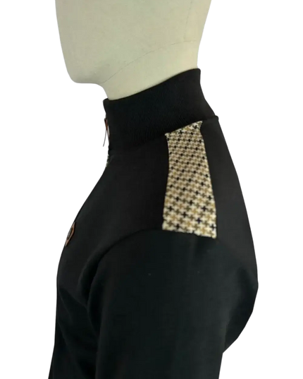 TROJAN HOUNDSTOOTH TRIM TRACK TOP
