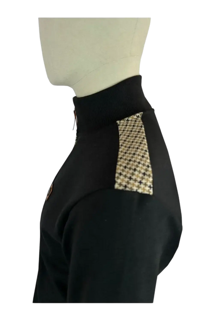 TROJAN HOUNDSTOOTH TRIM TRACK TOP