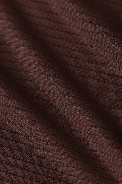 TOP A COLLO ALTO KING LOUIE UNI RIB CIOCCOLATO