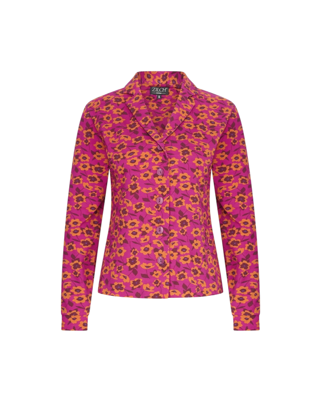 Blouse Long Sleeve", Flower Bed Raspberry