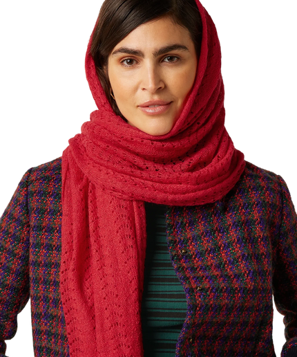 KING LOUIE Ajour Carré scarf, fire red