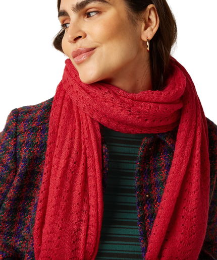 KING LOUIE Ajour Carré scarf, fire red