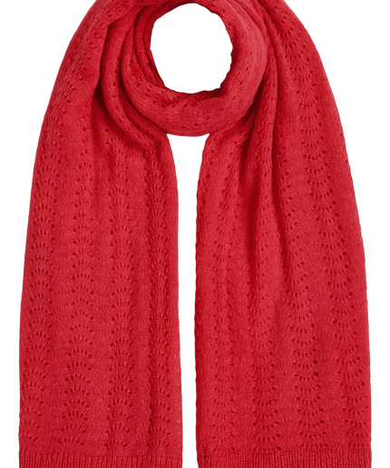 KING LOUIE Ajour Carré scarf, fire red
