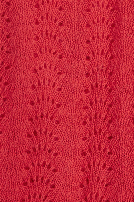 KING LOUIE SCARF AJOUR CARRE, FIRE RED