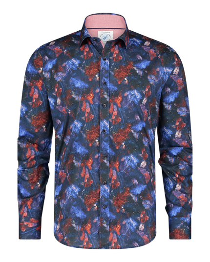Shirt autumn leaves burgundy