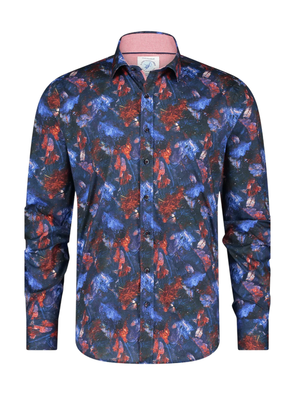 Shirt autumn leaves burgundy