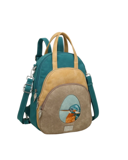 Eggy – Beige/Peach/Petrol Ijsvogel