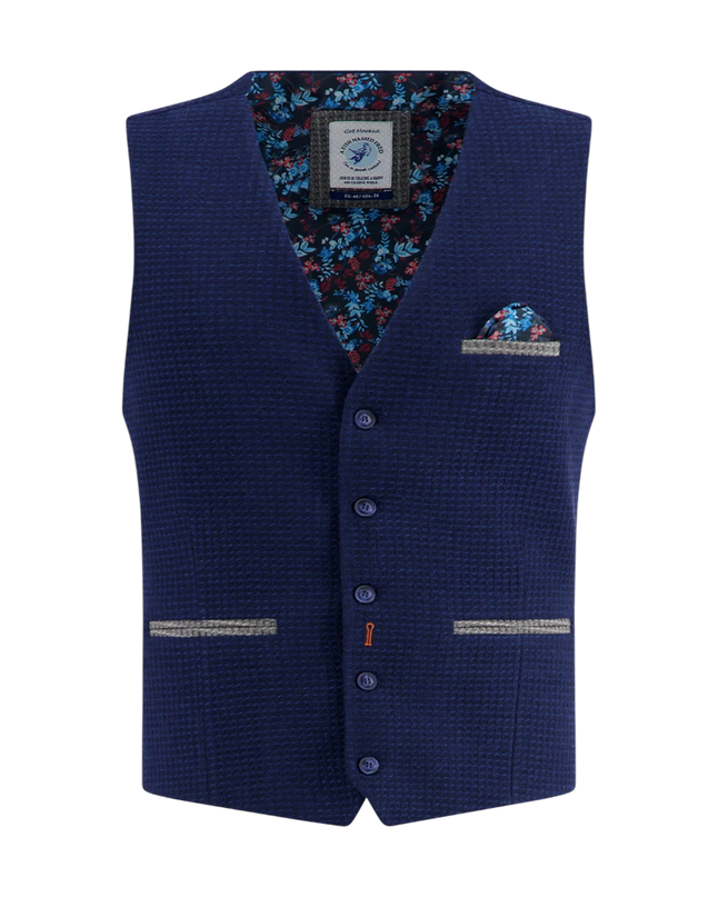 Waistcoat small structure navy