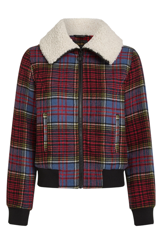 KING LOUIE ARIZONA JACKET BANDA CHECK, HORIZON BLUE