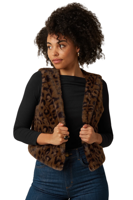 KING LOUIE VIVA GILET BILLY, RUM BROWN