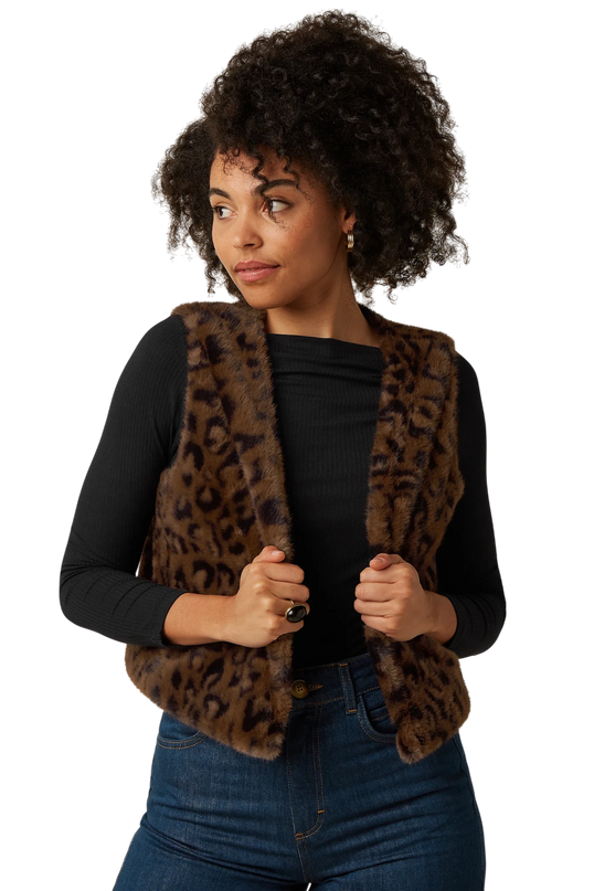 KING LOUIE VIVA GILET BILLY, RUM BROWN