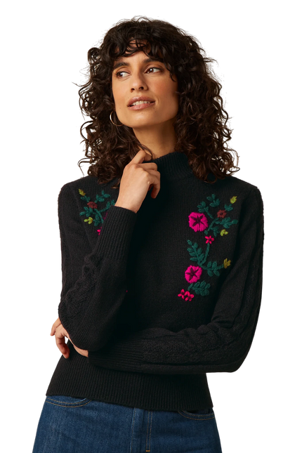 KING LOUIE NILDE TOP MOSS, BLACK