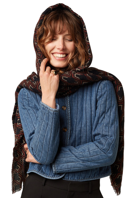 KING LOUIE CALOU SCARF, BLACK
