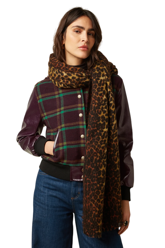 KING LOUIE FARGO SCARF, COGNAC ORANGE