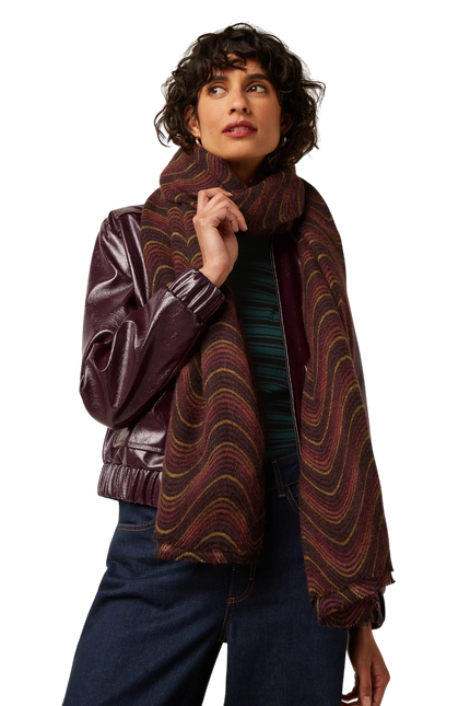 KING LOUIE JEFFERSON SCARF, BITTER CHOCOLATE