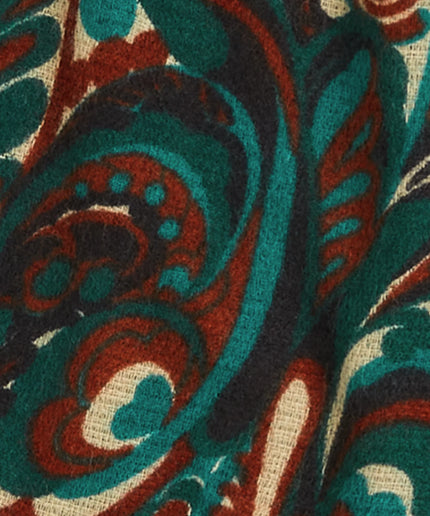 KING LOUIE MAUDE SCARF, BOTANICAL GREEN