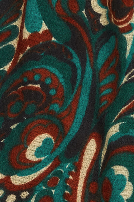 KING LOUIE MAUDE SCARF, BOTANICAL GREEN