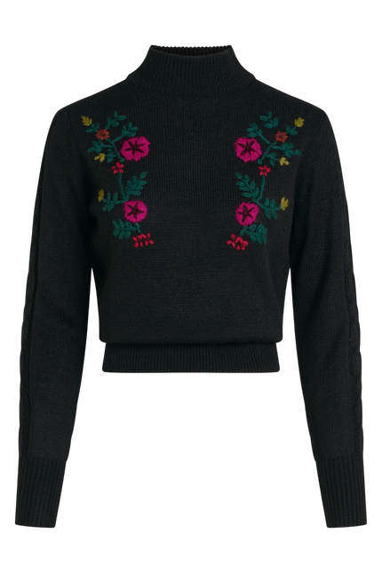 KING LOUIE NILDE TOP MOSS, BLACK