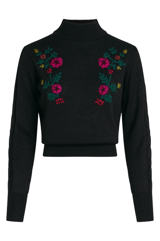 KING LOUIE NILDE TOP MOSS, BLACK