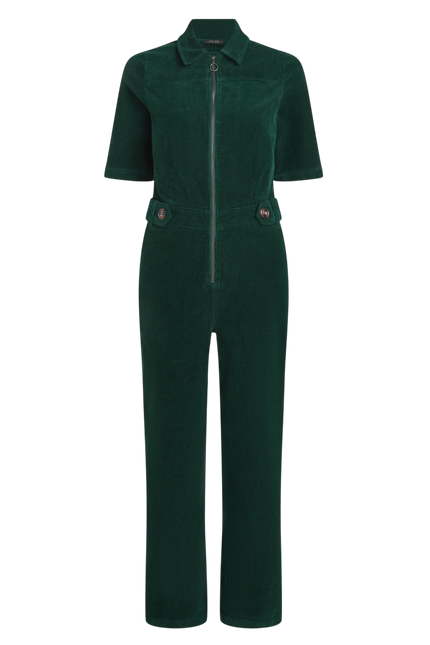 KING LOUIE GARBO JUMPSUIT CORDUROY, PINE GREEN