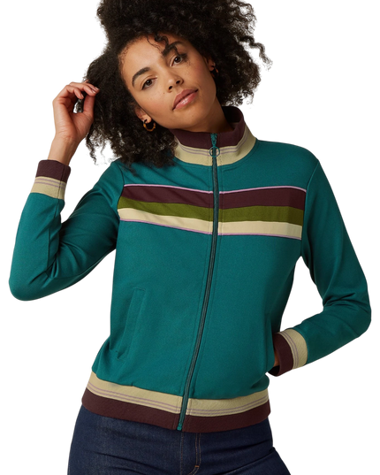 King Louie Colorblock Coljack daytona sweat, spruced green