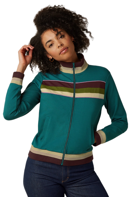 King Louie Colorblock Coljack daytona sweat, spruced green