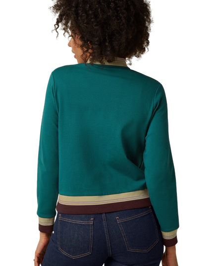 King Louie Colorblock Coljack daytona sweat, spruced green