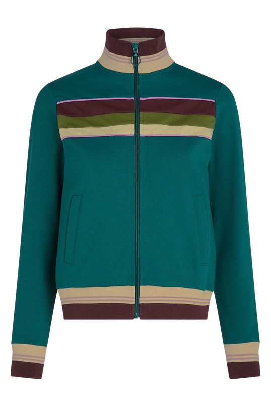 King Louie Colorblock Coljack daytona sweat, spruced green