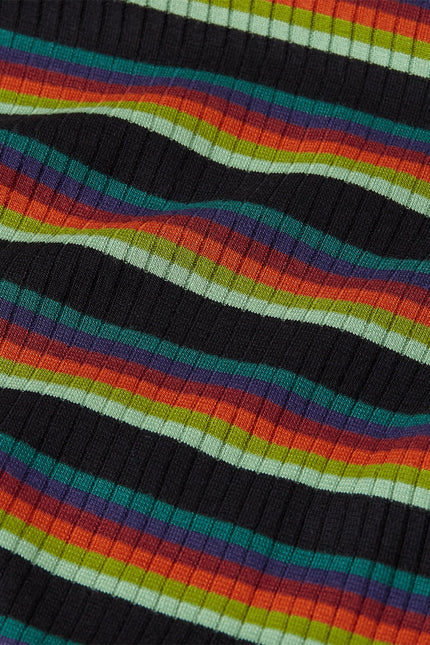 King Louie Rollneck Top Lottie Stripe, botanical green