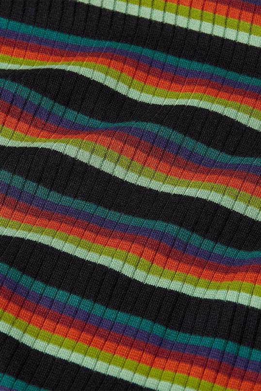 King Louie Rollneck Top Lottie Stripe, botanical green