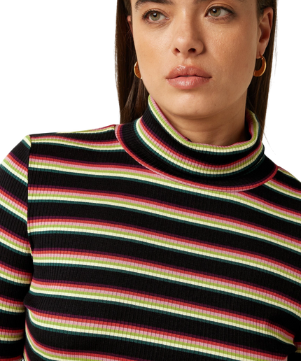 KING LOUIE ROLLNECK TOP LOTTIE STRIPE, IMPERIAL PURPLE