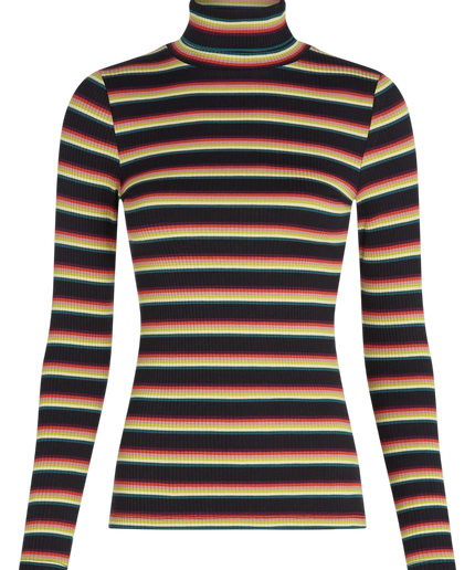 KING LOUIE ROLLNECK TOP LOTTIE STRIPE, IMPERIAL PURPLE