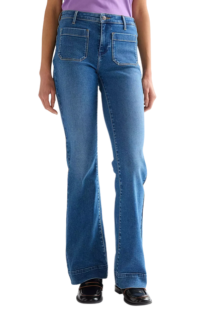 WRANGLER FLARE JEANS, RAVEN
