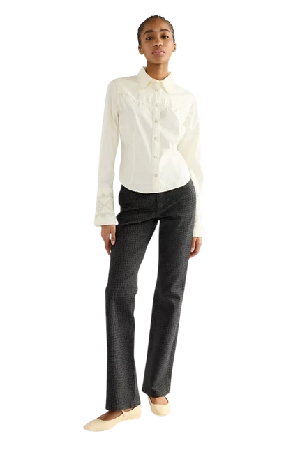WRANGLER BLOUSE BELL WESTERN SLIM EGRET