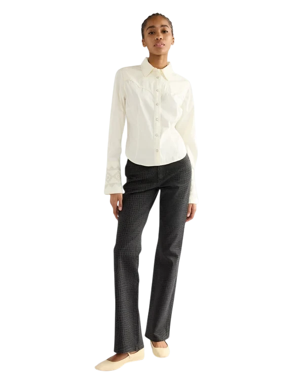 WRANGLER BLOUSE BELL WESTERN SLIM EGRET