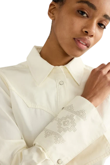 WRANGLER BLOUSE BELL WESTERN SLIM EGRET