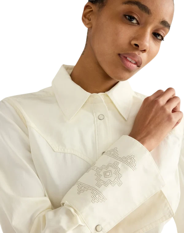 WRANGLER BLOUSE BELL WESTERN SLIM EGRET