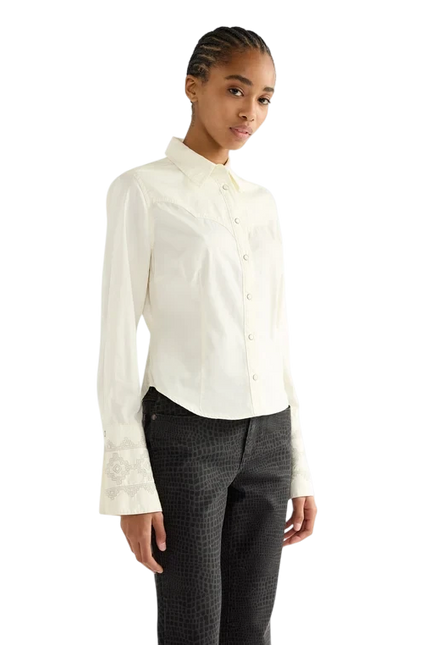 WRANGLER BLOUSE BELL WESTERN SLIM EGRET