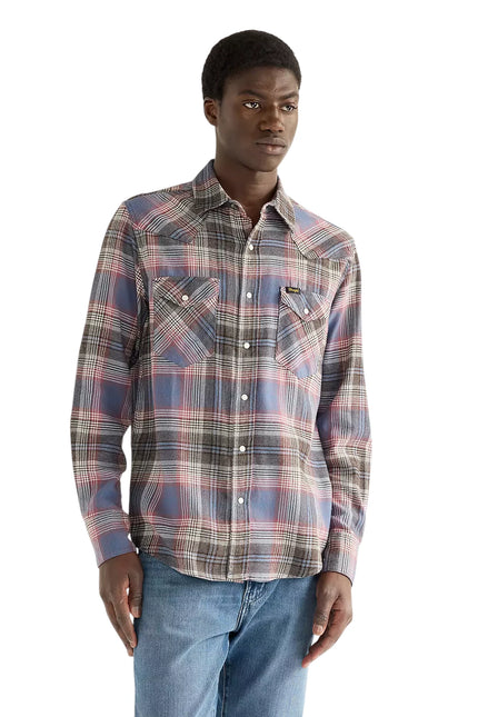 WRANGLER REGULAR WESTERN SHIRT, SOFT BROWN
