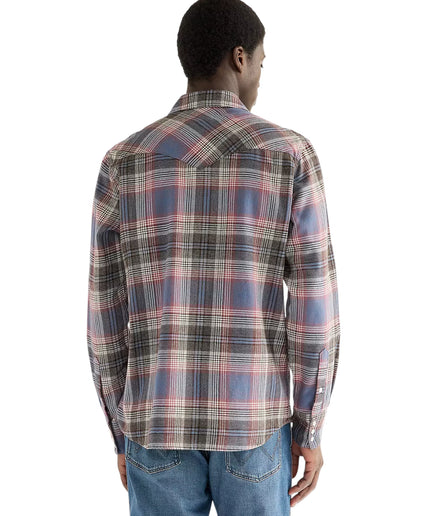 CAMISA WESTERN REGULAR WRANGLER, MARRÓN SUAVE