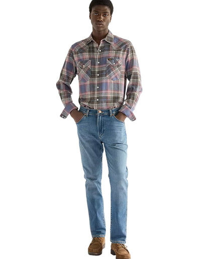 CAMISA WESTERN REGULAR WRANGLER, MARRÓN SUAVE