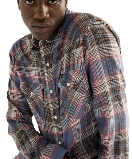CAMISA WESTERN REGULAR WRANGLER, MARRÓN SUAVE